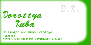 dorottya kuba business card